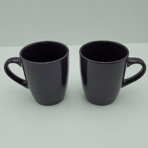 Mulberry Home Collection Purple Mugs Plum Lilac Violet Coffee Mugs